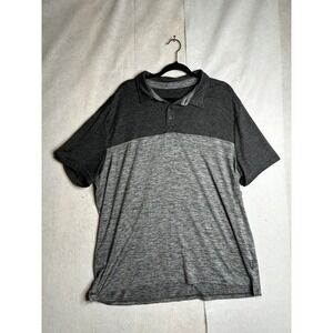 Zeroxposur Mens Polo Shirt Short Sleeve Grey Colorblock Performance Stretch 2XL